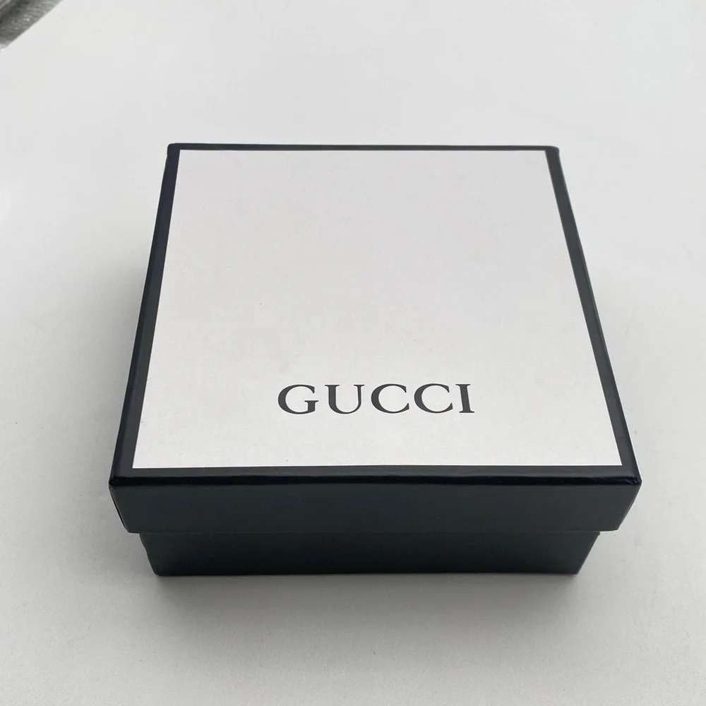 Gucci Black Leather Rhinestone Crystal GG Marmont Buckle Belt 110 XL W/ Box - Picture 14 of 14